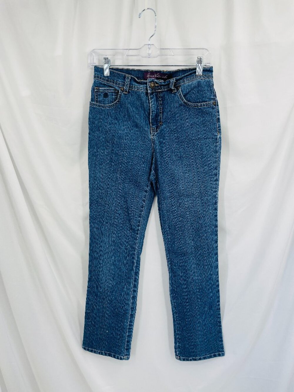 Vintage Y2K Petite Gloria Vanderbilt Blue Denim Straight Leg Jeans